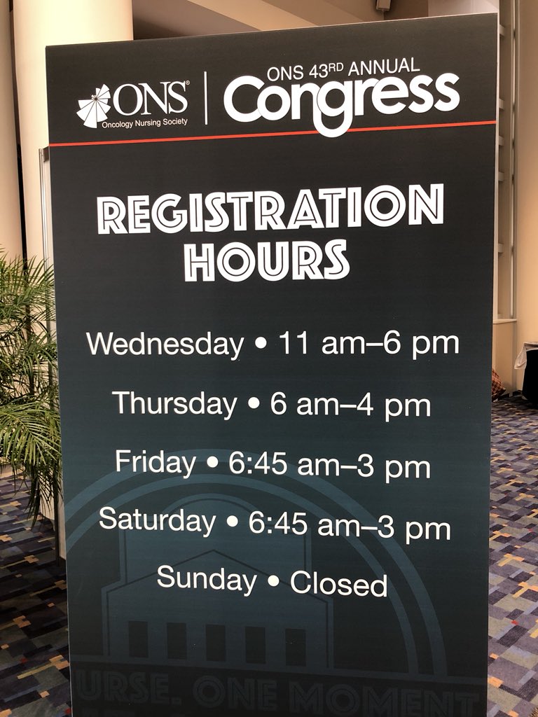 FNPoncology's tweet photo. Just registered and this express line was amazing! Beat the crowds, register until 6pm today! #ONSCongress @OncologyNursing #expressline https://t.co/2kOmYDkmz4
