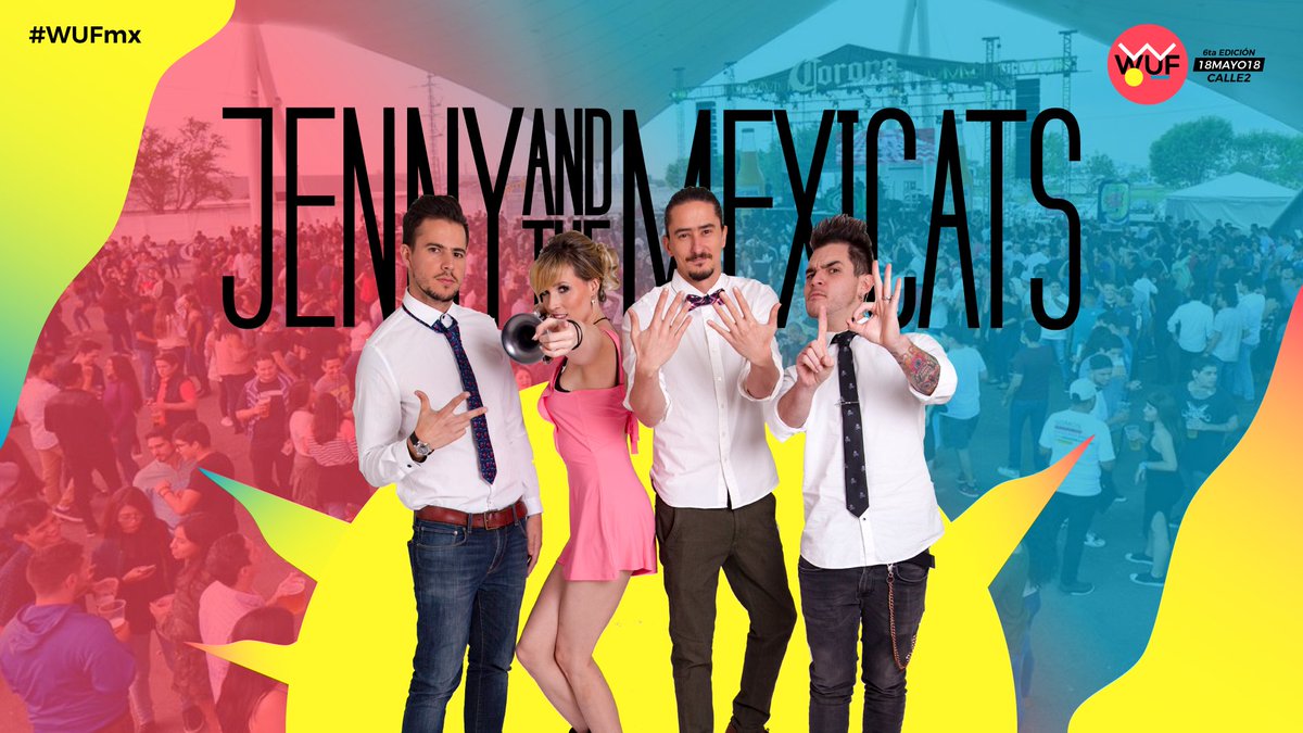 WUFmx's tweet photo. @JennyandMexicat estará reventando el Escenario #WUFmx ⚡ a las 8PM 🎷🎶

Mira los horarios del cartel completo en:
https://t.co/uAwAYddIDH https://t.co/4MGMVMsEgK