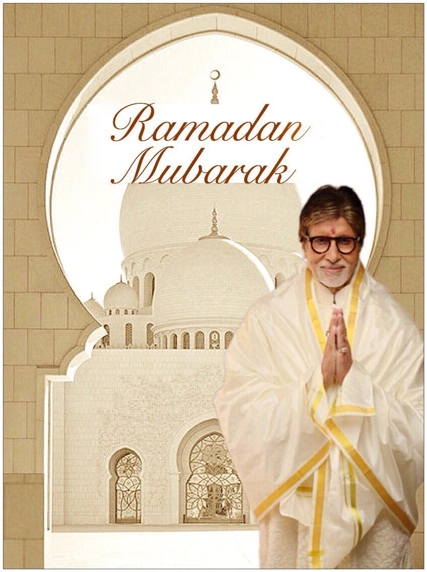 SrBachchan's tweet photo. T 2807 - Ramadan Mubarak .. !! happiness and peace .. https://t.co/U6vbeW3TIY