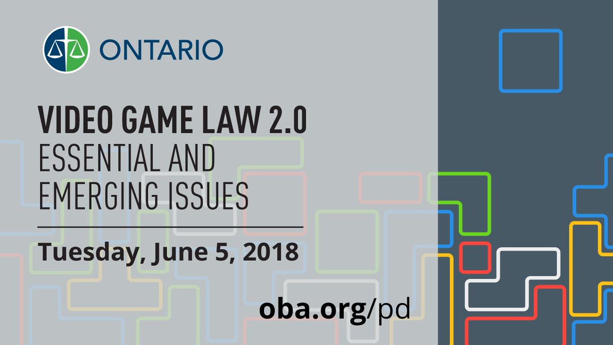 OBAlawyers's tweet photo. Take your video game law knowledge to the next level with Video Game Law 2.0: Essential and Emerging Issue. https://t.co/0uMrulyEnf #OBAemc #OBAip https://t.co/R4MUAIGJTZ