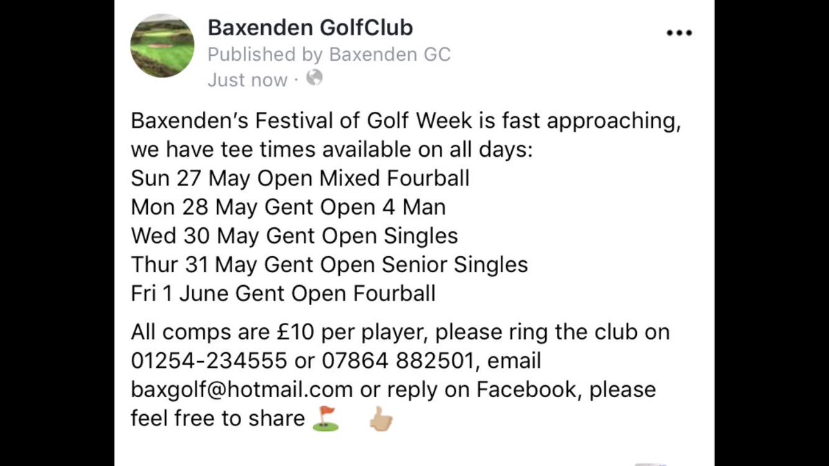 Baxenden Golf Club (@golfbaxenden) on Twitter photo 