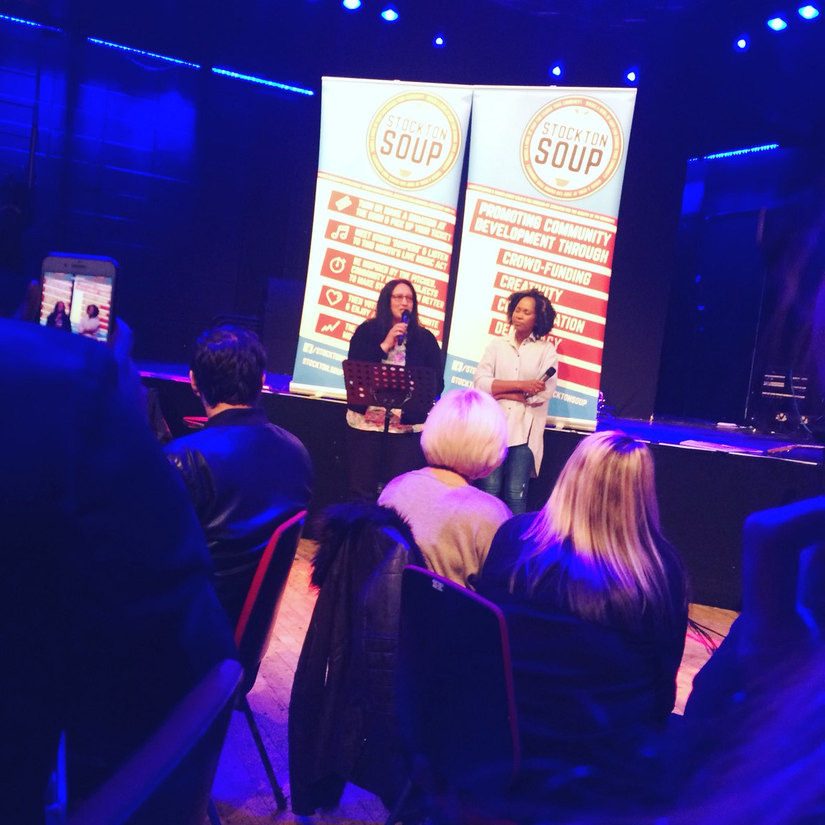 noborderszine's tweet photo. It’s @StocktonSOUP again! 4 amazing pitches - check out the people tagged in the picture and support what they’re doing! <3 https://t.co/HQcmpuWa6V