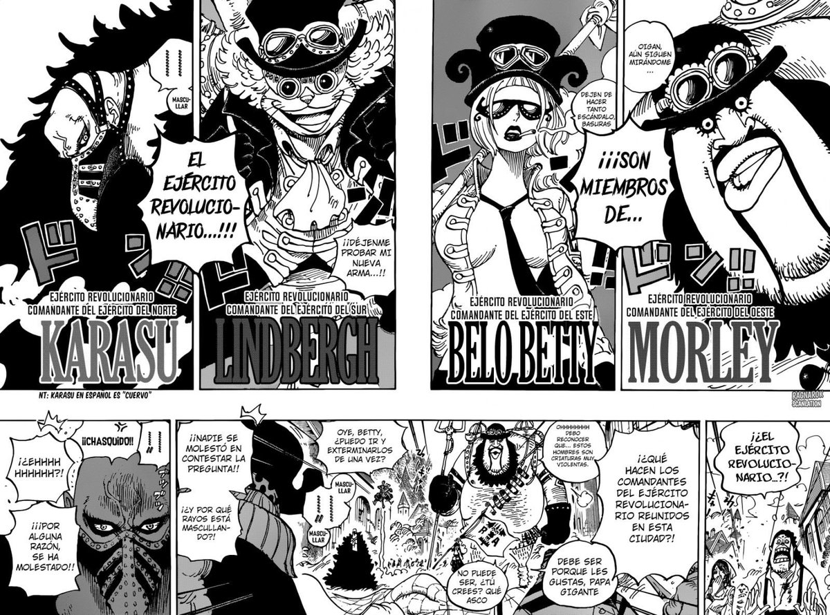OnePiecePoint's tweet photo. Presentación de los cuatro comandantes del Ejército Revolucionario. https://t.co/5N8FBFhXY5