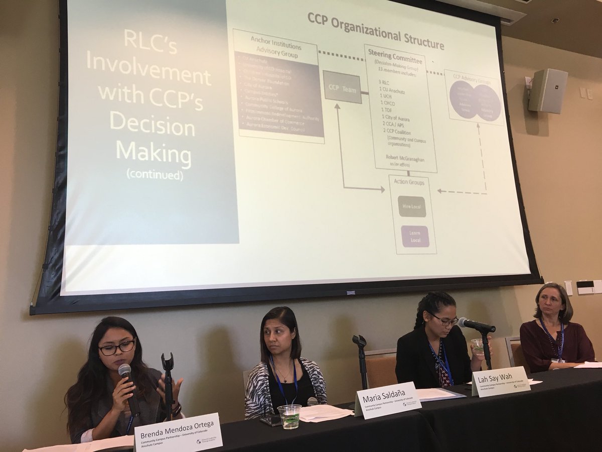 curtisogden's tweet image. Wonderful panel presentation on Community Campus Partnership @ UC Anschutz thru focus authentic engagement and trust. #NLTA2018