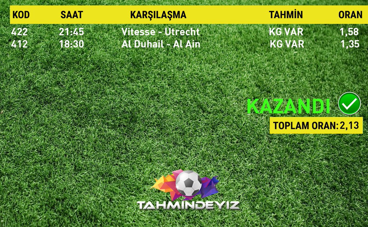 SALI BANKO KUPONUMUZ KAZANDI! ✅ 
tahmindeyiz.com/sali-banko-kup…✔/