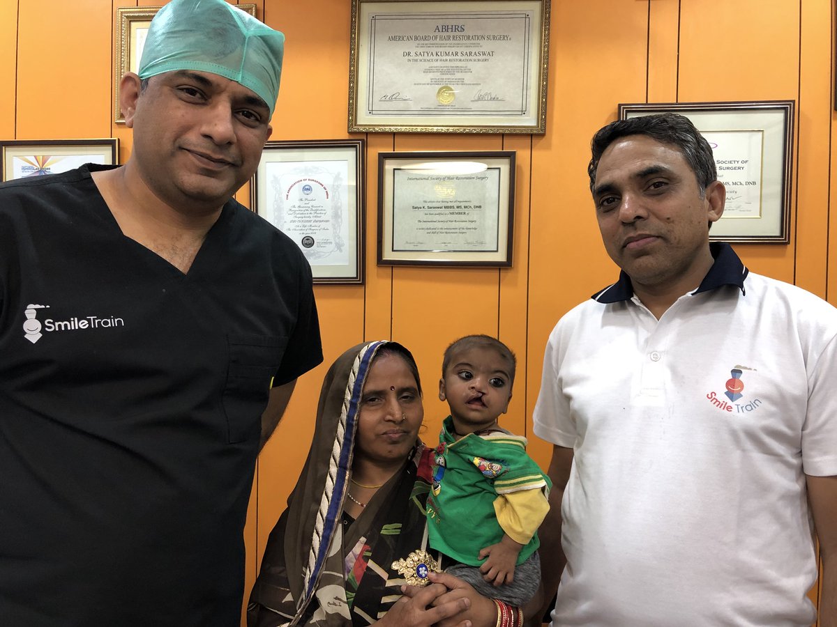 This Child was left near a river by his parents when they found that he had Cleft Lip. He was found lying there, ants covering his body by husband of this lady. This Couple already had 7 kids (4 boys & 3 Girls), but adopted Him with Open Heart. His Free Surgery is scheduled (1/2)