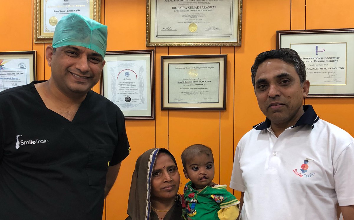 This Child was left near a river by his parents when they found that he had Cleft Lip. He was found lying there, ants covering his body by husband of this lady. This Couple already had 7 kids (4 boys & 3 Girls), but adopted Him with Open Heart. His Free Surgery is scheduled (1/2)