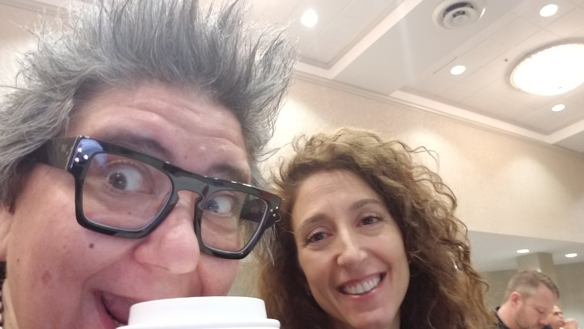 PrintMediaCentr's tweet photo. Best seat in the house is next to @VStrull at #XeikonCafe .... with @starbucks #coffee is just an added bonus! Weee!! #design #marketing #packaging https://t.co/E5d9s5BIoW
