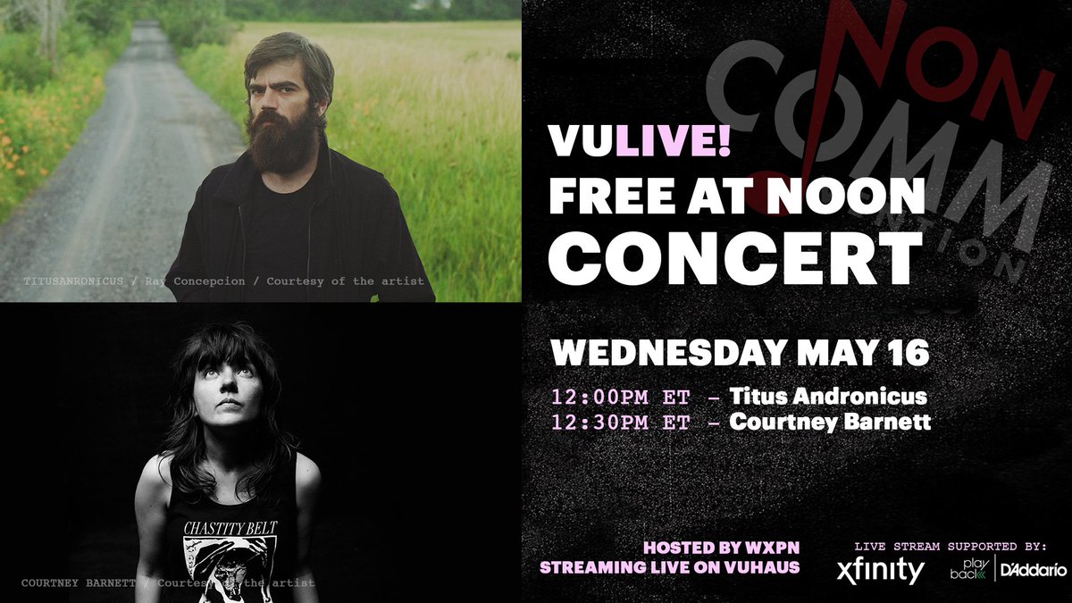 nprmusic's tweet photo. Take a break and catch Courtney Barnett (@courtneymelba) and Titus Andronicus (@TitusAndronicus) live from public radio's #NOMCOMM 2018 today at noon. https://t.co/VoVIwQhnk3 https://t.co/CduDIjnG8K
