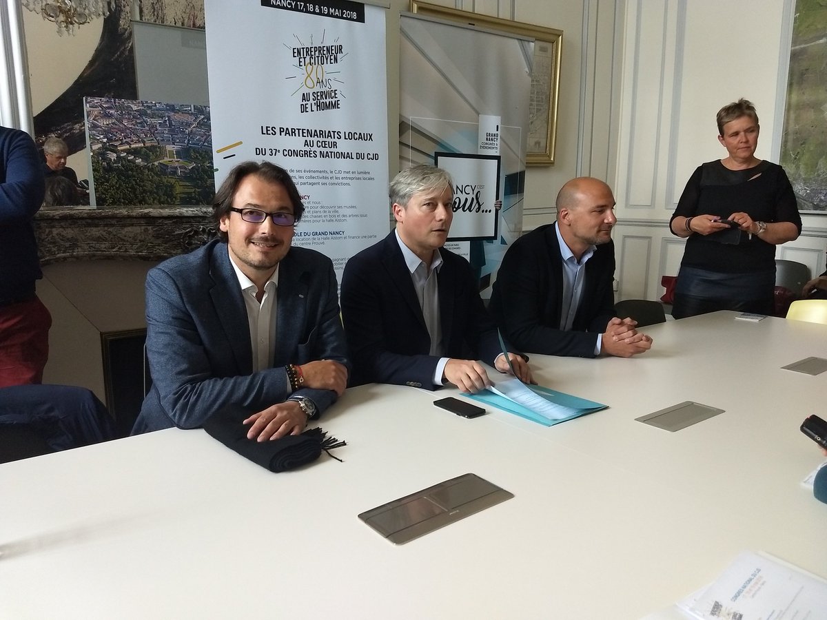 Le @cjd_france est reçu à la mairie de Nancy : faire plus avec moins, engager nos entreprises dans la protection des ressources.