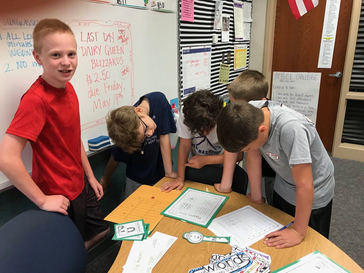 reddingschool's tweet photo. 5th grade students have thoroughly enjoyed their Escape Room activity in Mrs. Musgrave's ELA class today. #ReddingRocks #StingersUp #Soaring2Excellence https://t.co/rgZ0h3tcRn
