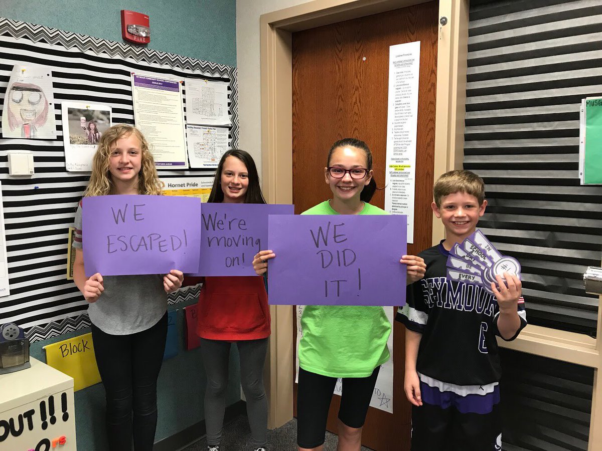 reddingschool's tweet photo. 5th grade students have thoroughly enjoyed their Escape Room activity in Mrs. Musgrave's ELA class today. #ReddingRocks #StingersUp #Soaring2Excellence https://t.co/rgZ0h3tcRn