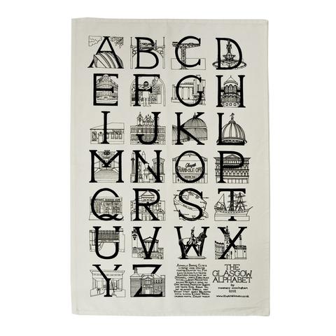 Brush up on your Glaswegian  architecture while drying the dishes with this A-Z teatowel, designed by GSA graduate <a href="/illustrationetc/">Rosemary Cunningham</a>. Available in store and online: gsashop.co.uk/collections/sh…