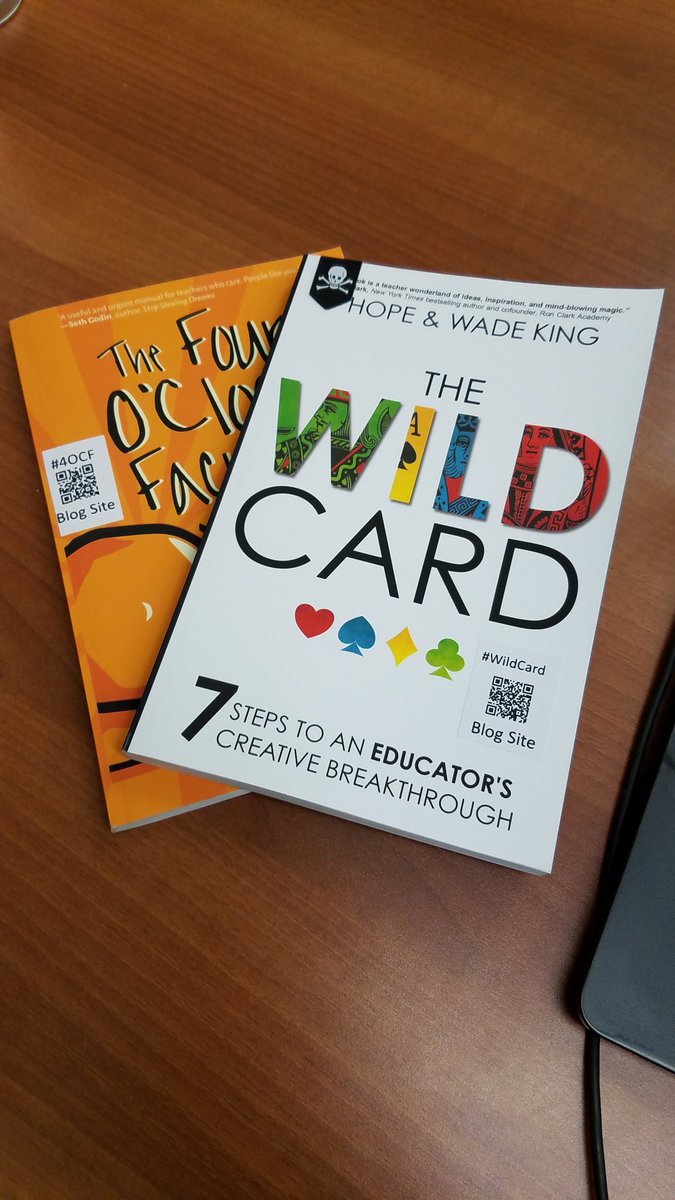 Lessons_by_Liz's tweet photo. Finished #4OCF in less than 24 hrs. It's def life changing when looking at #PalmyraRocksPD oppurtunites. I love the idea of going ROGUE &amp; like to think I do a little of that now. Can't wait to perpetuate that mission. Now... Onto #WildCard @hopekingteach @WadeKing7 #BeTheWildCard https://t.co/9q2kUTvKvr