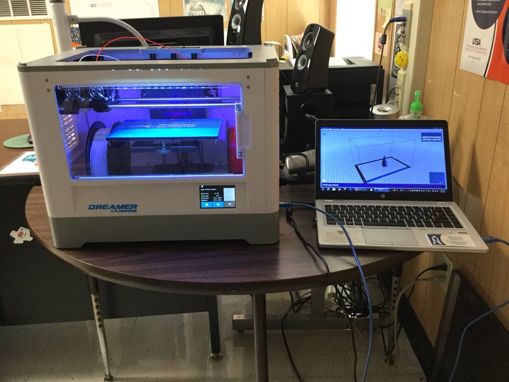 NAHS_History's tweet photo. Designing and printing 3D rockets following our lesson on the Cold War, NASA, and the Space Race. Thanks for you help @Al_Gomez_M #futurerocketscientists https://t.co/Y6w3wtpz1A