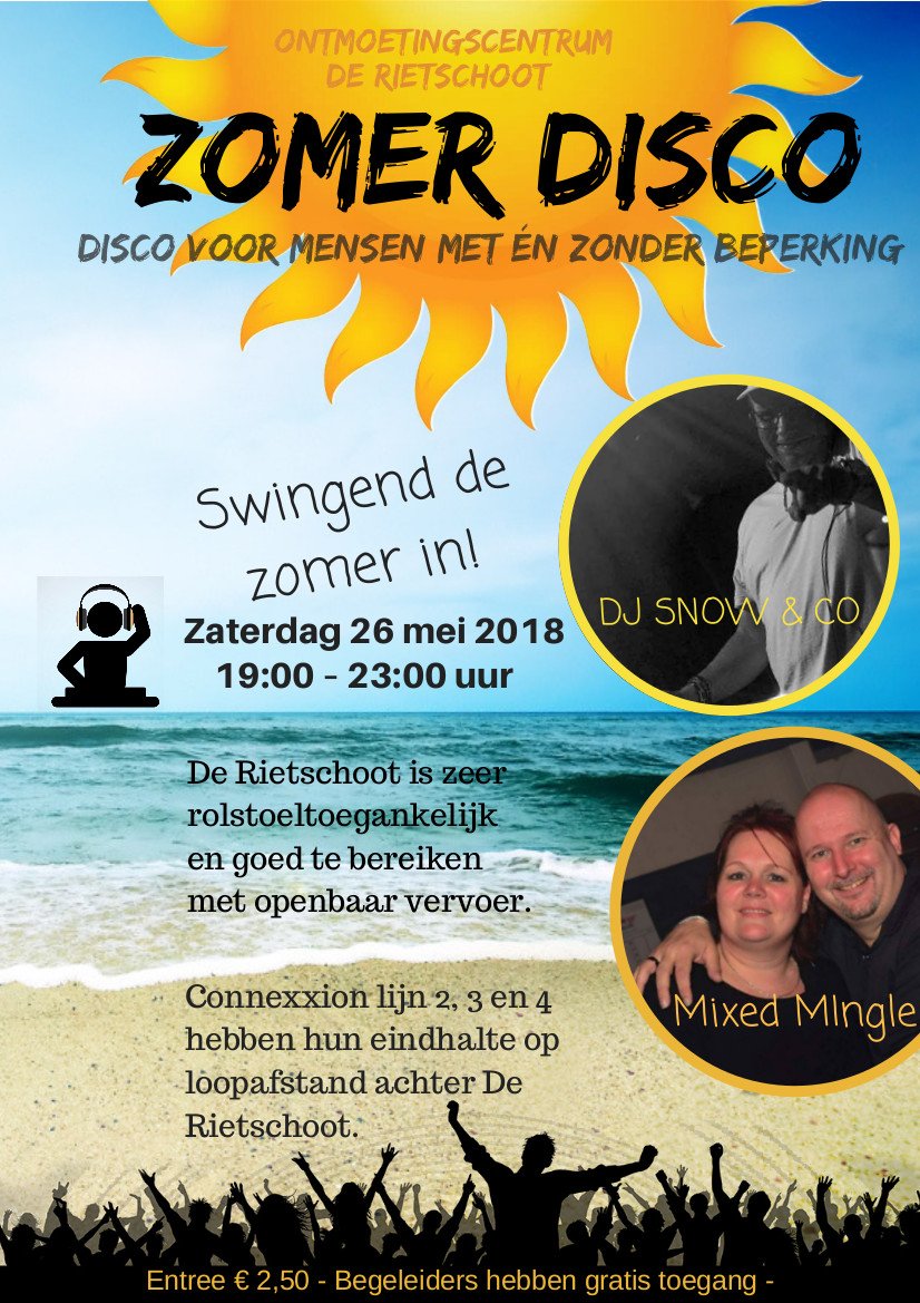 Rietschoot's tweet photo. Zomerdisco 26 mei 2018 - Rietschoot Koedijk 19:00-23:00 met Dj Snow en Mixed Minglehttps://mailchi.mp/81062c8e7f42/oranjedisco-met-dj-snow-in-de-rietschoot-koedijk-op-zaterdag-28-april-2018-3206741 https://t.co/PqCZTzBgDX