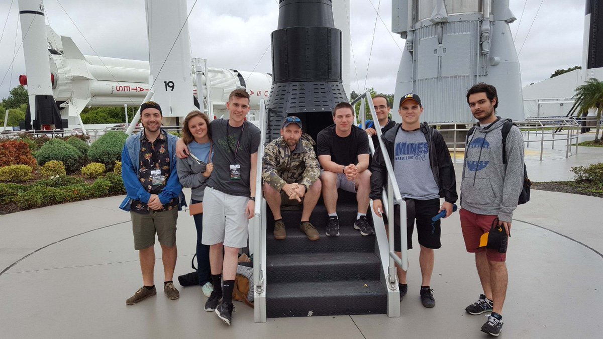 Blasterbotica's tweet image. What an awesome experience of the first run at the Kennedy Space Center! Did not collect regolith just yet, but will attempt to do a second run with fixes!