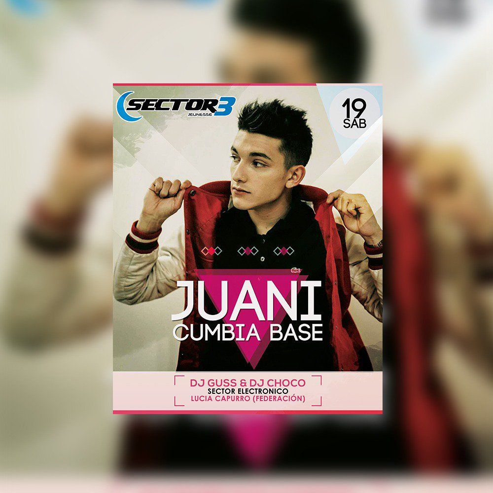 Sector3_Disco's tweet photo. 🔥Sabado 19🔥
De la 👋 de SECTOR3🌙 llega 👇
🎶 #JuaniCumbiaBase 🎤😍
➡Mujeres 💃🏻 hasta 🕑 2AM $50
♻RT ♻RT Y SALEN PREVIAS 🍾
❤MG ❤MG 🎁 GORRITAS TRUCKER 🧢
🎆 #SectorElectro💥
🔝 Living sector 🛋
🔊La mejor musica de nuestros Djs 🎧
#SabemosLoQueTeGusta ❤
#VienenTodos 💣 https://t.co/dvcitNwetl