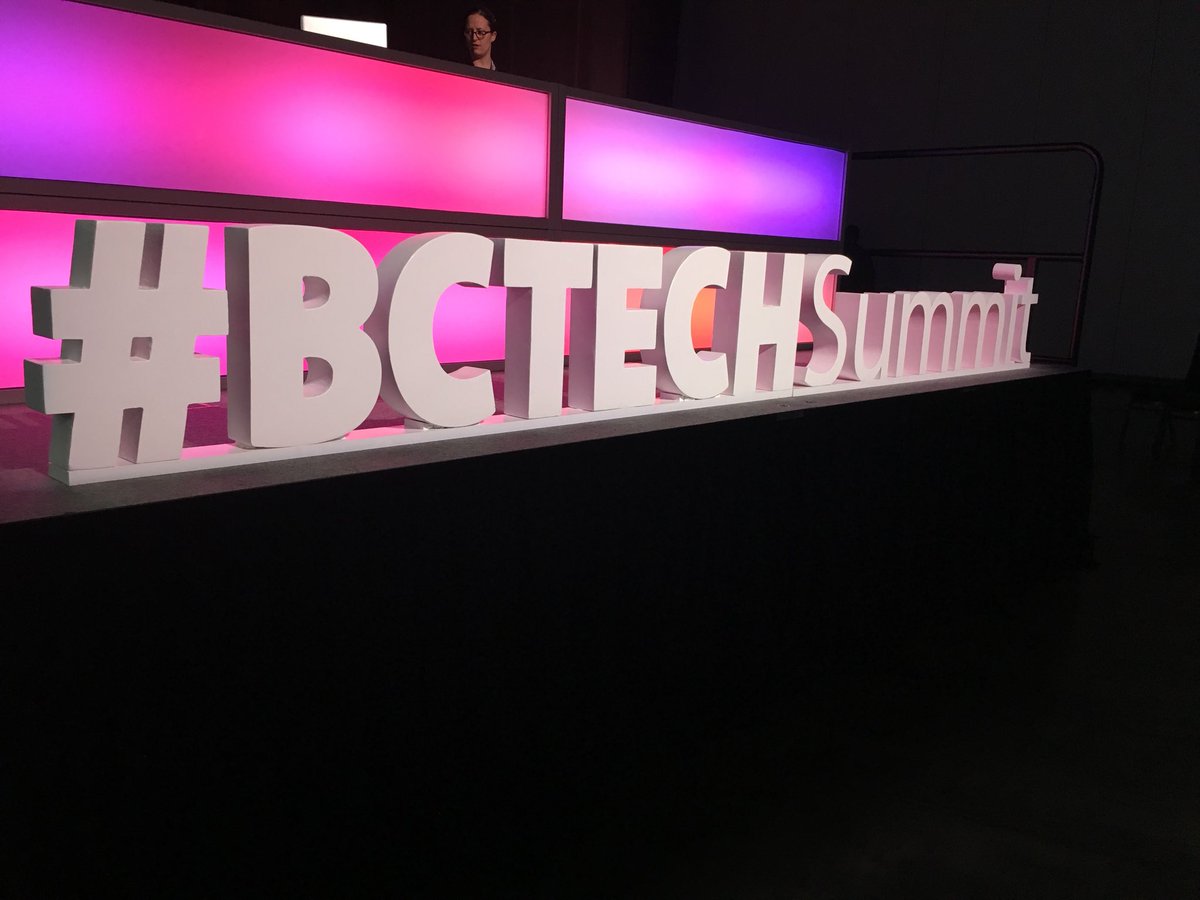 RogersBiz's tweet photo. We’re #live in #Vancouver for the annual #BCTECHSummit with @bcic! Looking forward to great conversation on #technology &amp; #innovation https://t.co/Q1KappX8ee