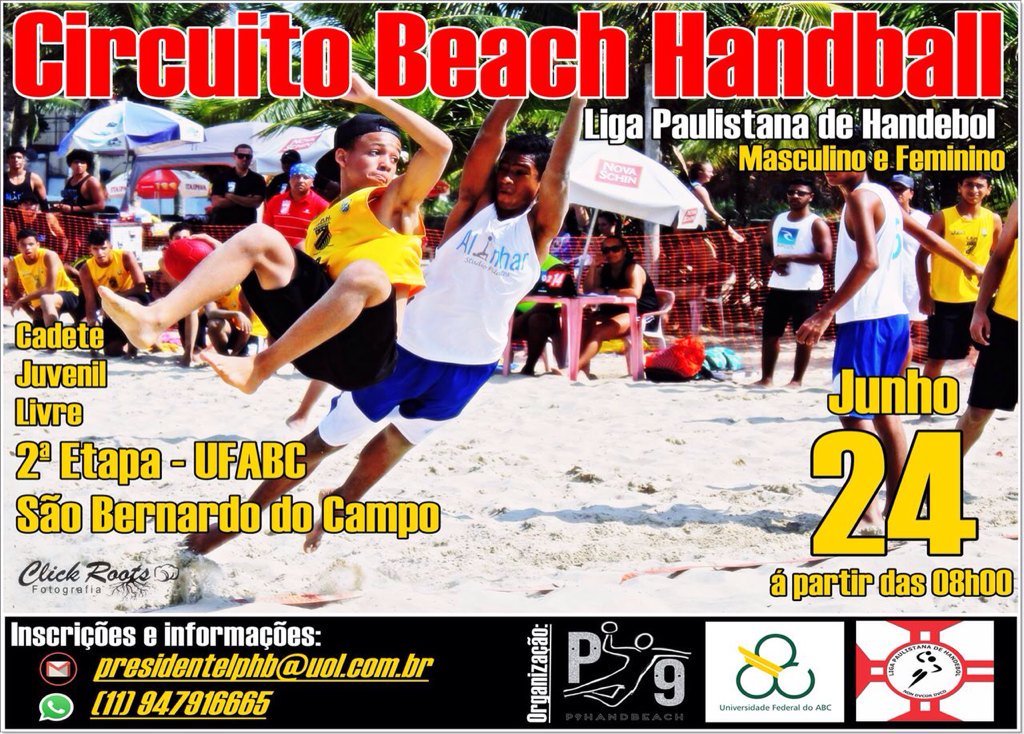 CPHbeachPG's tweet photo. 🏆Circuito Paulista LPHb
📌24-Junho 08h
🚻Masc Fem
⚽️2ª Etapa (Cad/Juv/Livre)
📍UFABC - S. Bernardo
💙#goCPH #CPHbeachPG https://t.co/pl2mnOSsXq