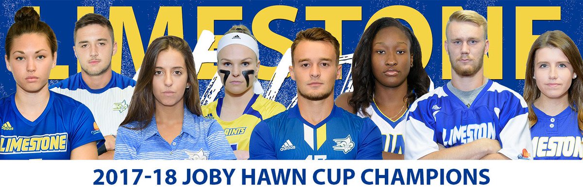 LimestoneSaints's tweet photo. PEEP THAT NEW HEADER PHOTO!!👀👀👀 Fourth year in a row that the Saints have taken home the Joby Hawn Cup from @ConfCarolinas https://t.co/Y6waAqLCH8