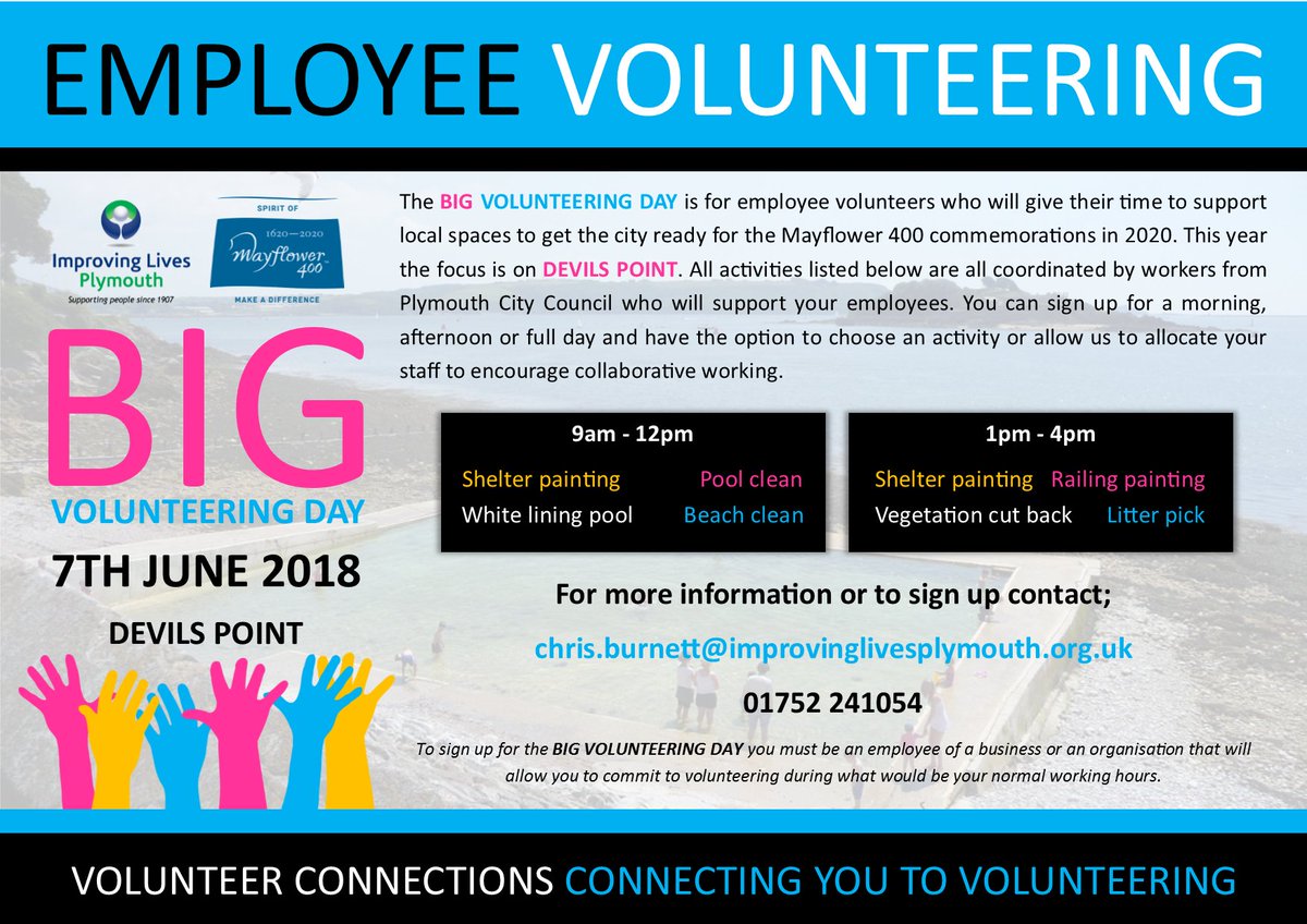 MakeMay400's tweet photo. As part of our Volunteer’s Week celebrations (1st – 7th June) we are giving businesses and organisations the opportunity to get involved with volunteering. See the attached poster for more information. #BIGvolday https://t.co/jJYHDdVfoG