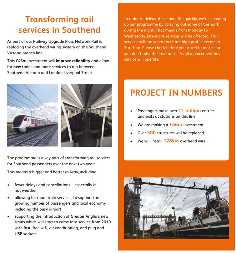 greateranglia's tweet image. Engineering works for the Southend line from Monday 4 June 2018 - Wednesday 10 October 2018 inclusive. #CheckBeforeYouTravel EC