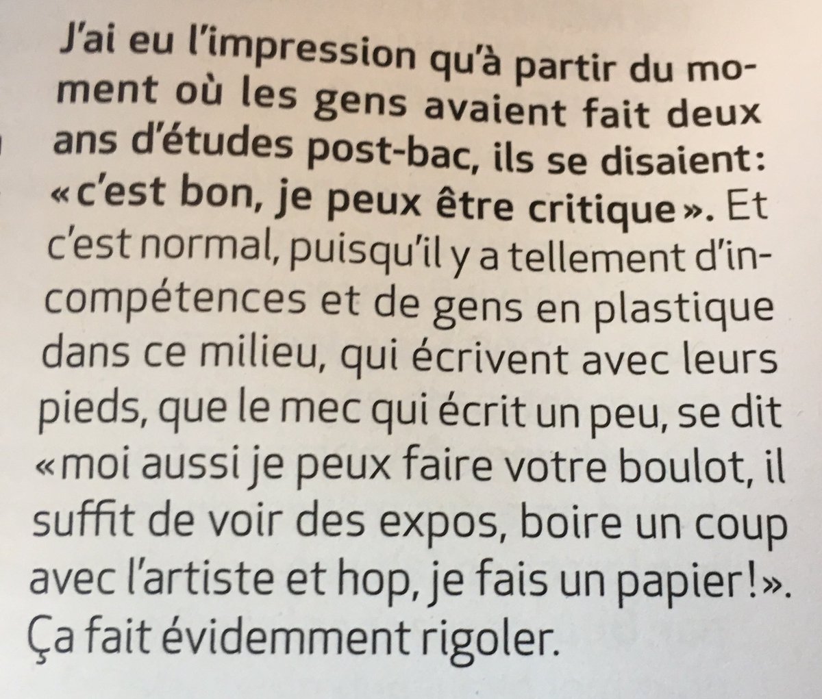 correards's tweet photo. Ça balance pas mal dans Art Insider...
Ici, @gaelcharbau sur les critiques d’art actuels 🤭🤭🤭. https://t.co/bN7thPJMnS