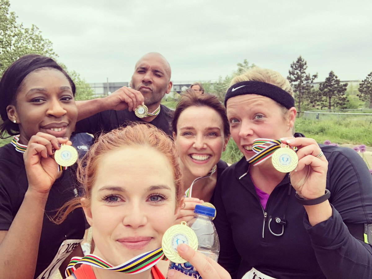 CK_Brownlee's tweet photo. First 5K #WorkRun complete! ✅🏅 Loved it. @PHE_uk you are a good influence on me! #health #running #wellbeing #teambuilding https://t.co/tJOaBYWtkt