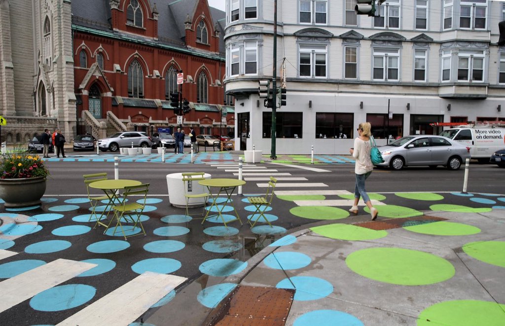 “Colorful paint doesn’t hurt people, geometry does.” Anthony Garcia, @Streetpaln #CNU26 #TacticalUrbanism (Image: Chicago Tribune)