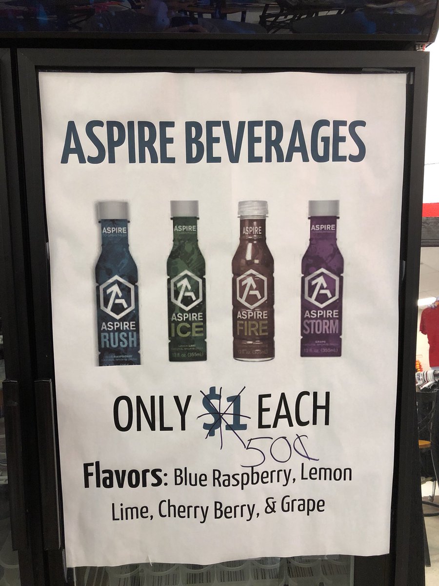 BHSDogPound's tweet photo. Aspire drinks ONLY 50cents come get yours as they’re going quick! https://t.co/Kd0XVFG4lT