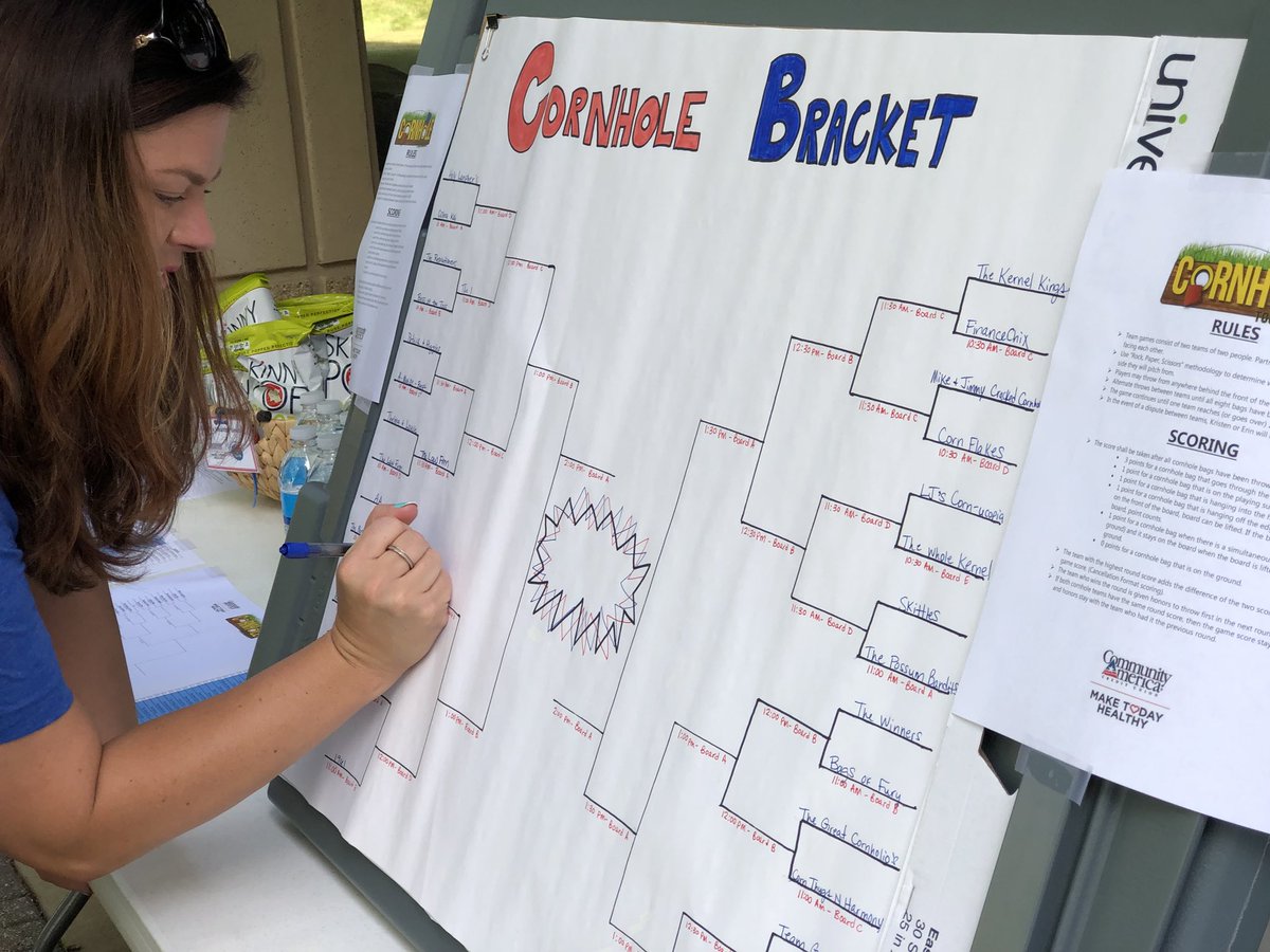CommunityAmerCU's tweet photo. Our Employee Appreciation Week continues with a good ole cornhole tournament and hula hoop contest! 🏅🤪

#WEKC #CommunityAmerica https://t.co/bnjOSaTLkJ