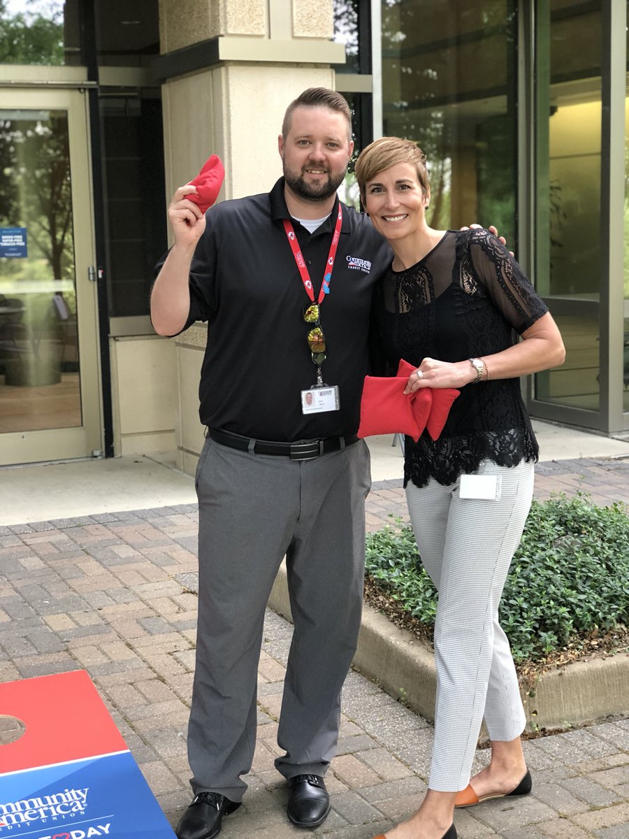CommunityAmerCU's tweet photo. Our Employee Appreciation Week continues with a good ole cornhole tournament and hula hoop contest! 🏅🤪

#WEKC #CommunityAmerica https://t.co/bnjOSaTLkJ