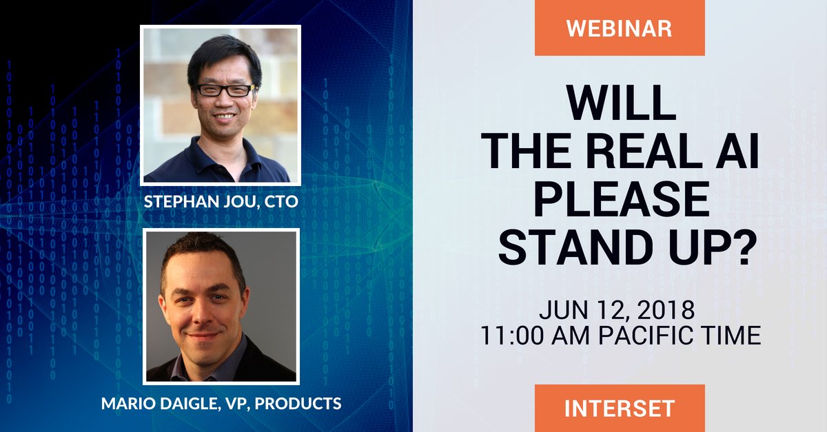 IntersetAI's tweet photo. Many #cybersecurity vendors claim to use #AI, but how do you differentiate between them? Join our #webinar "Will The Real AI Please Stand Up?" on Tue. June 12 to find out. Register now and ask a question ahead of time for a chance to win a prize! https://t.co/BOYKMKdjZ2 https://t.co/QvHFFxJ7Ad