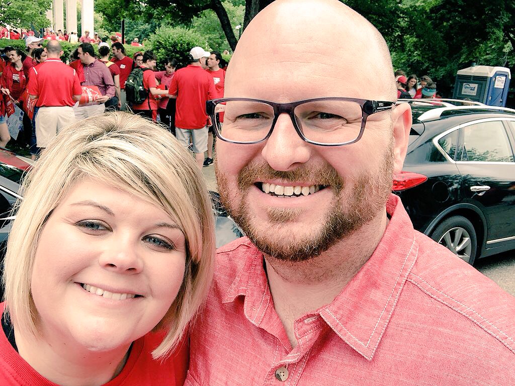 maddox_amanda's tweet photo. . @drewrmaddox came to support educators today at #NCTeacherRally #ItsPersonal #RED4Ed #BestHusband @ncae https://t.co/uvIe3K3DRu