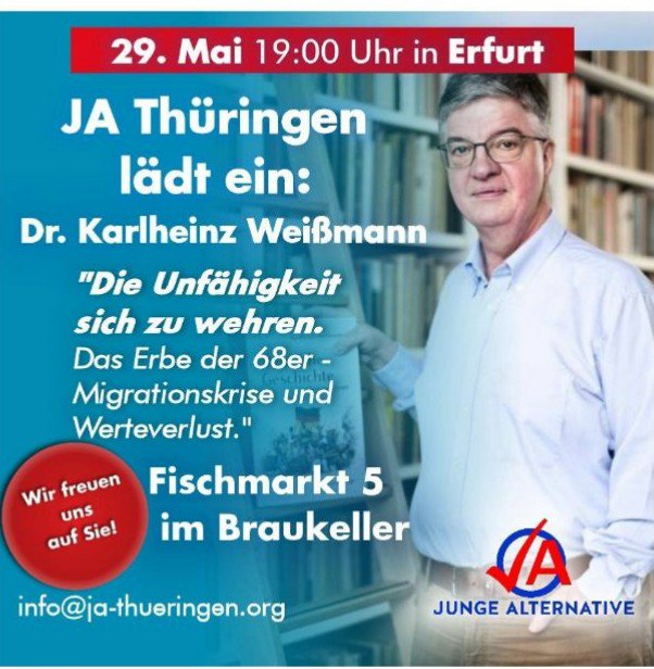 NeonKM's tweet photo. Höcke und Co. fordern in ihrem neuen Positionspapier die verhindern von "Durchmischung der Bevölkerung mit Personengruppen anderer Hautfarbe" - umso wichtiger #noafd #Thüringen #Erfurt #antifa https://t.co/ERAJoduLXS