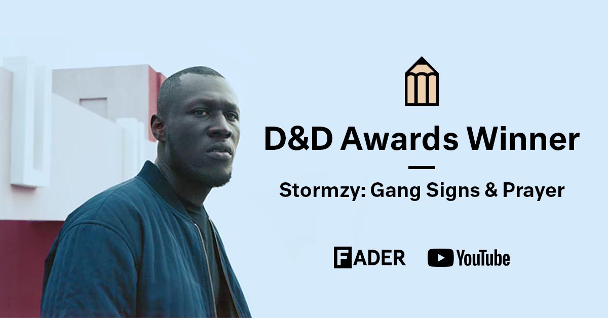 The film "Stormzy - Gang Signs &amp; Prayer" produced by The FADER and Somesuch, with support from YouTube, had been recognized in the esteemed D&amp;DA awards. Check it out here: dandad.org/awards/profess…