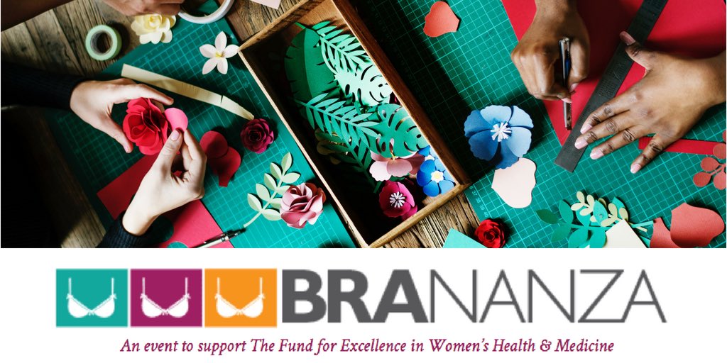 Funds raised at BRAnanza will benefit The Fund for Excellence in Women’s Health &amp; Medicine, which supports program development, innovative technology, &amp; patient-centered, compassionate care. #arttherapy #musictherapy #womenshealth #WisdomWednesday #BRAnanza #BRAnanzaMercy