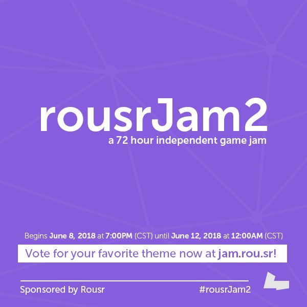 rousrrrr's tweet photo. A little over 3 weeks until #rousrJam2! Vote for a theme at https://t.co/3zqRoTua0k and join the jam on the new https://t.co/tDAXfeh23F page! https://t.co/luP8CO9mOi #indiedev #gamedev #gamejam https://t.co/IkDBGeqKzY