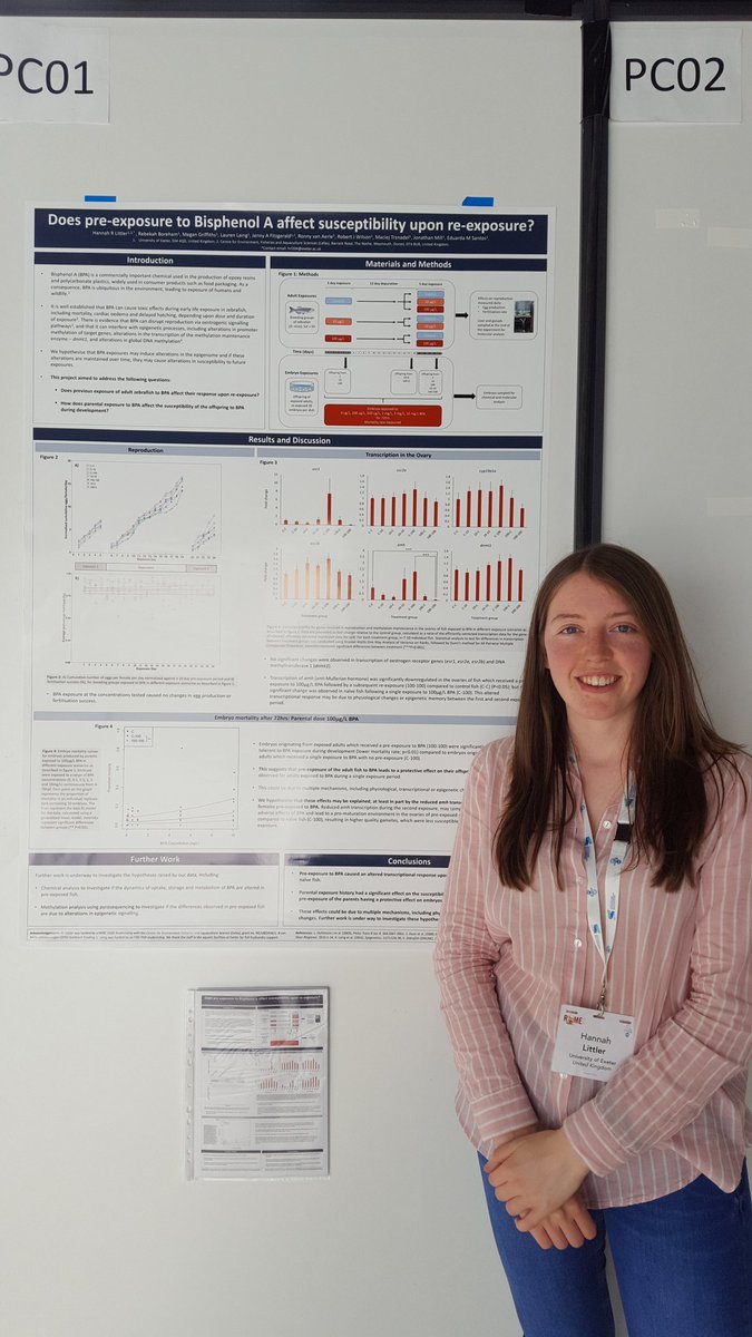 HannahL_204's tweet photo. Great day at #SETACRome presenting posters on multigenerational effects of BPA and copper in fish and the importance of exposure history #Epigenetics @ExeterDoctoral https://t.co/Ny3FarDtsa