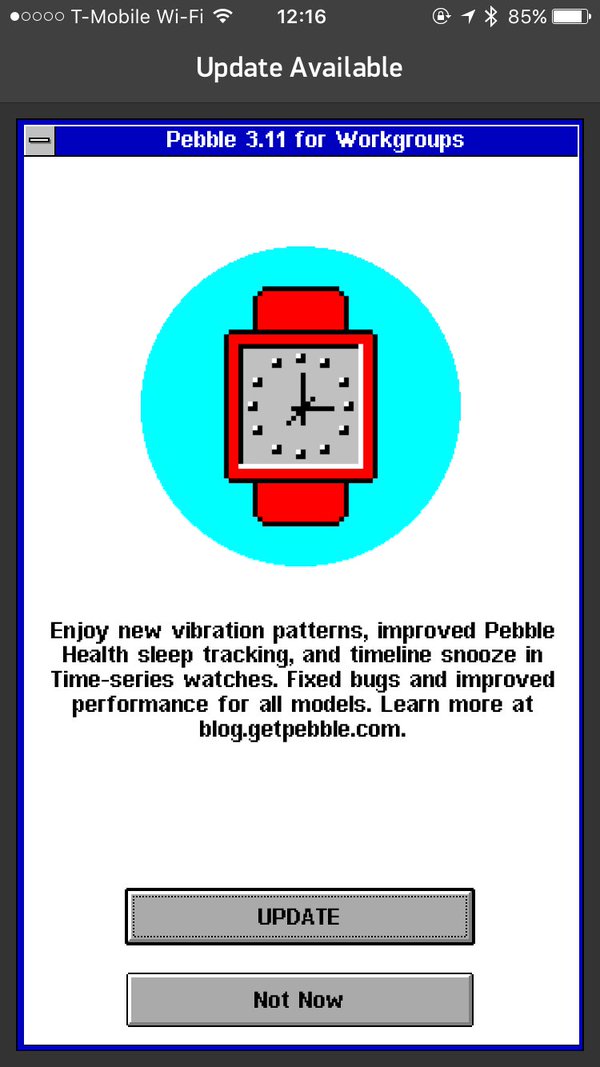mrcljx's tweet photo. @steipete @pdfviewerapp I like how you think! 👌 Had tons of fun hiding this little egg with @HBehrens back when @Pebble shipped v3.11 of its firmware and iOS app. https://t.co/MT9OydNXgu