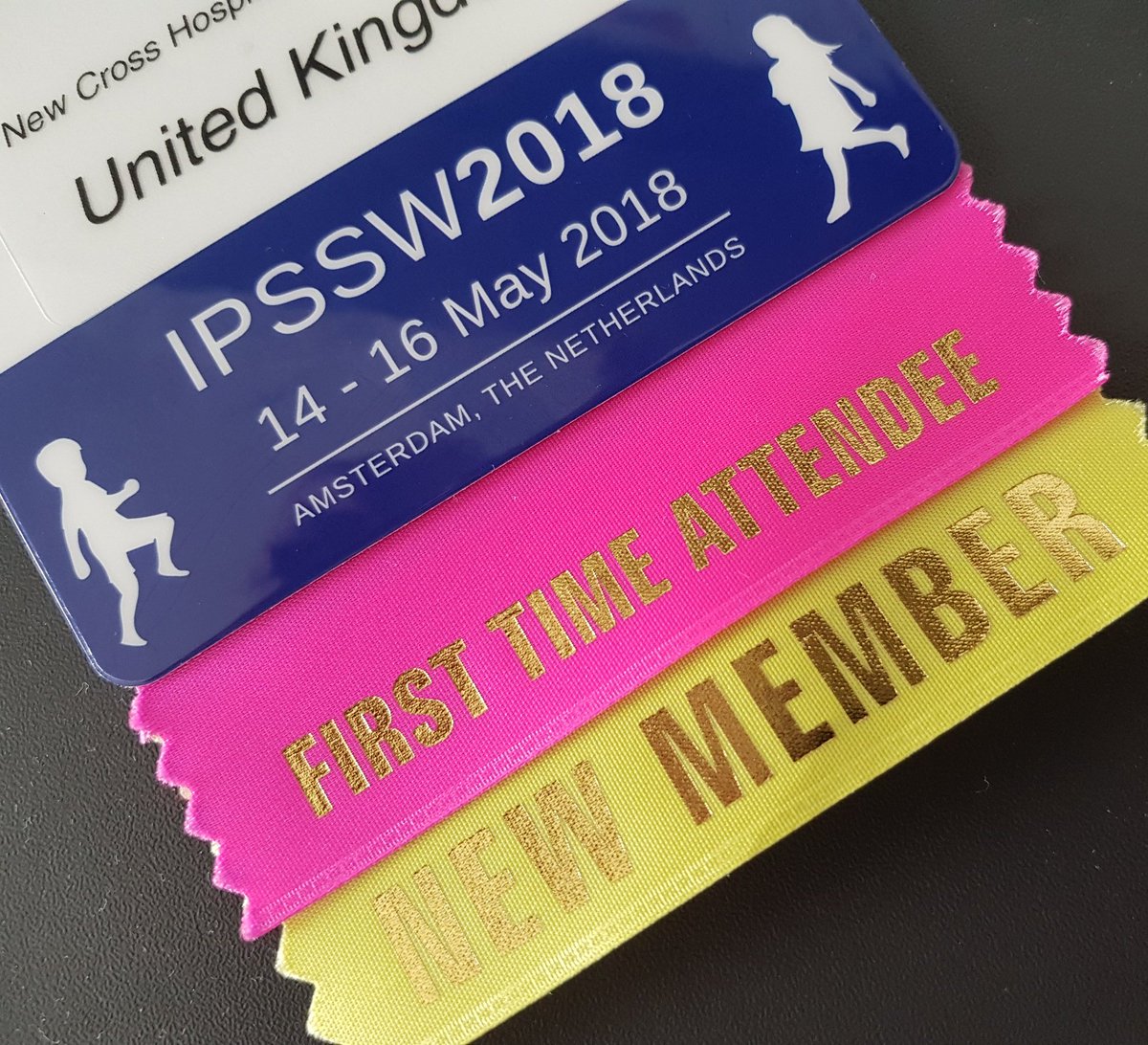 paediabricks's tweet photo. Thanks for a fantastic introduction to #IPSSW2018 - hopefully see you (sadly without colourful name tags) all in Toronto!! https://t.co/s2M4BBjux7