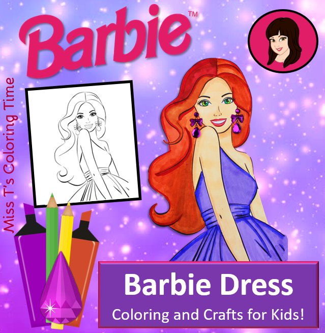 MissColorTime's tweet image. Barbie Dress Coloring Page Video for Kids! Lily needs a new dress for her birthday party! Watch Miss T color Lily the Barbie up a new dress to wear! Video: youtube.com/watch?v=X35mqR… 
#barbiedresscoloringpage #barbiedress #coloringpagesforkids #misscoloringtime #barbiecoloringpage