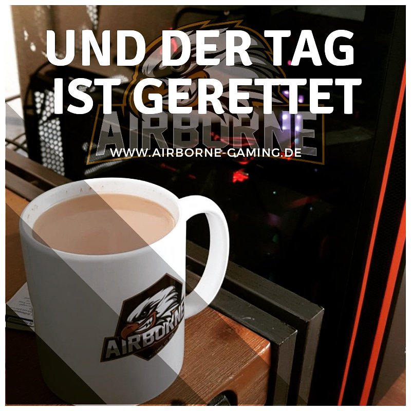 Kaffee und der Tag ist gerettet. Wer von euch braucht auch dieses wundersame Gebräu um gut zocken zu können?

airborne-gaming.de