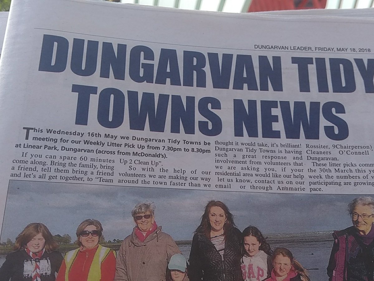 Just reading on the <a href="/DungarvanLeader/">Dungarvan Leader</a> about the weekly #litter picks. Great idea! Well done to everyone who has turned out already <a href="/ASKDAVE11/">Dungarvan Paints & DIY</a>