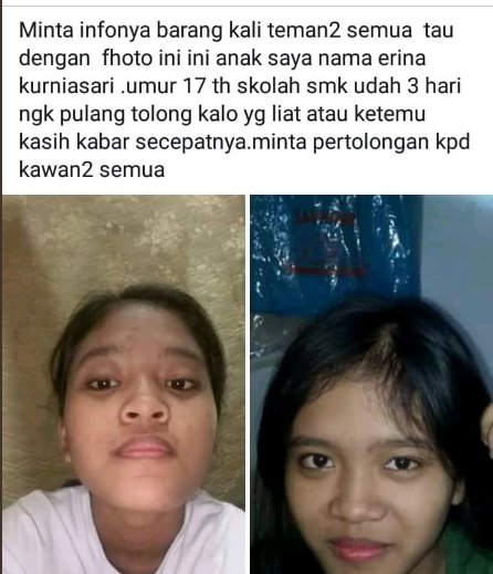 23:38 Info Anak Hilang:
Apabila melihat &amp; menemukan bisa hub. Kantor Polisi Terdekat