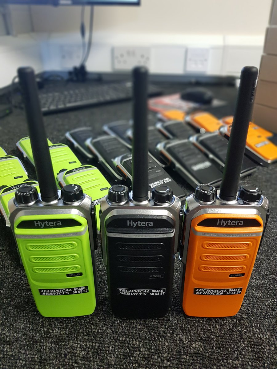 TSSL_HDCCTV's tweet photo. Busy morning programming these colourful Hytera two way digital radios #hytera #PD605radio #digitalradio #cctv #technicalservicesshropshire https://t.co/Guo2K3xIYm