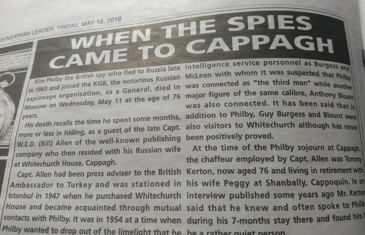 <a href="/waterfordmuseum/">Waterford History News</a> the things you learn reading <a href="/DungarvanLeader/">Dungarvan Leader</a> !  #russian #spies