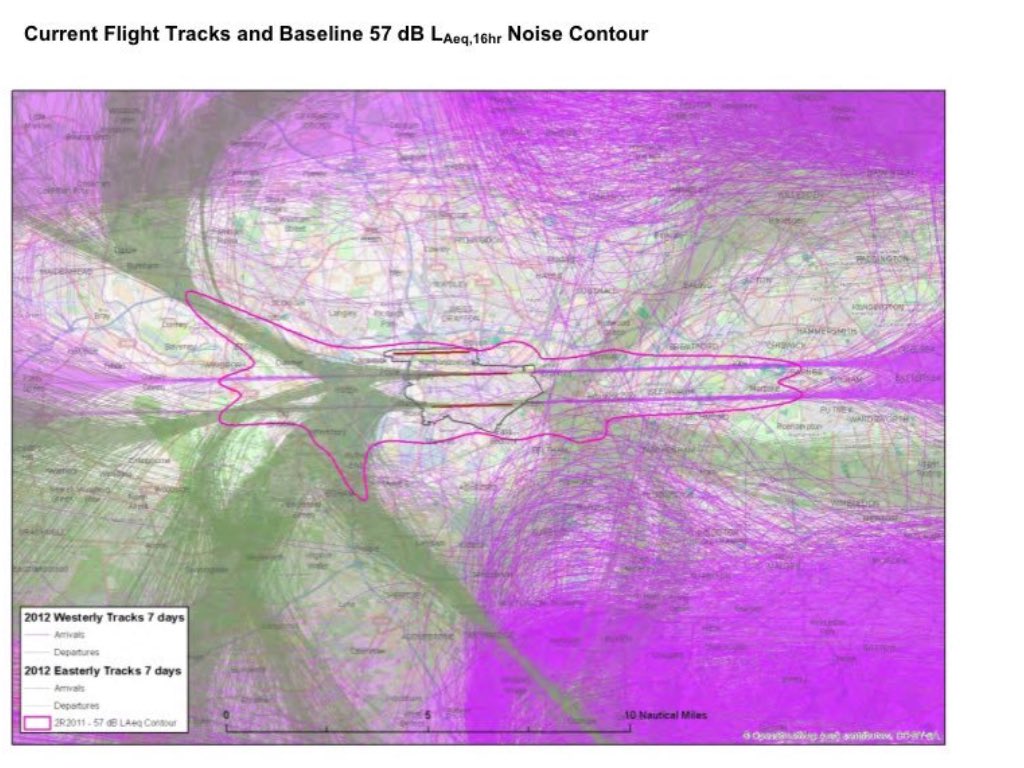 bakerainlondon's tweet photo. @sabinadegaston @redhead2405 @cobaltcatcat Departures on Easterly 2012 vs. 2018.  What difference a few years and a lot of @heathrownoise lies make. https://t.co/QU6hs8d8c0