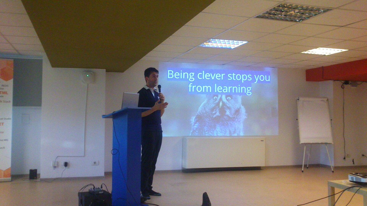 alinpandichi's tweet image. Being clever stops you from learning. People in some companies are all like, &quot;Trust me, I know how this works&quot;. They don&apos;t. 
Ben Maynard @agileworksro #AgileTalks